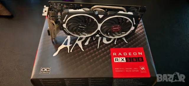 Продавам Перфектна Видео Карта MSI Armor RX 580 8Gb Неразличима от Нова, снимка 1 - Видеокарти - 48431065