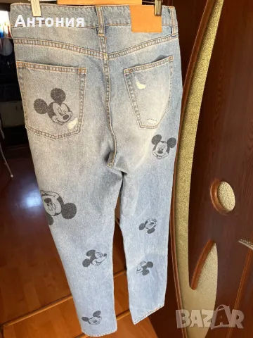 Дамски Дънки H&M с Mickey Mouse в Отлично Състояние, снимка 9 - Дънки - 47508908