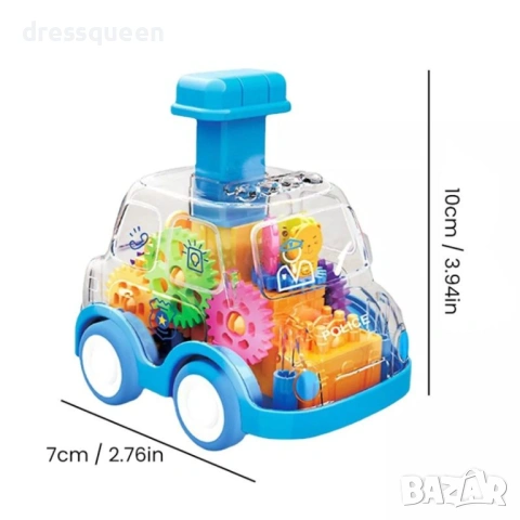 4747 Детска прозрачна кола с въртящи се механизми и музика, снимка 10 - Коли, камиони, мотори, писти - 53810537