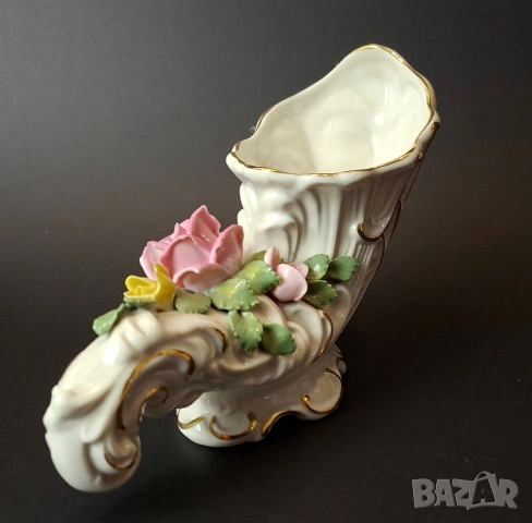 Декоративни вази тип "рог на изобилието" - Sandizell, Dresden, снимка 4 - Вази - 53720671