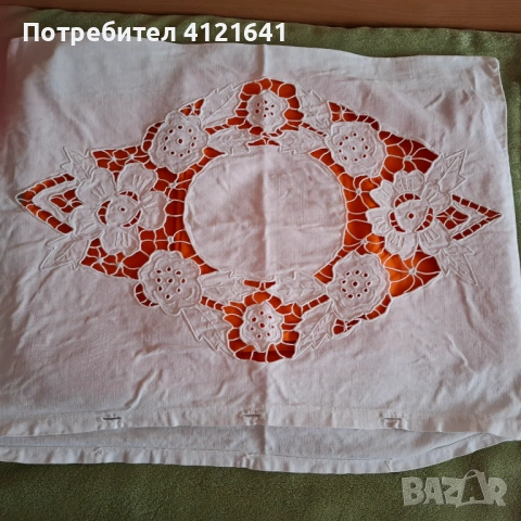 НОВИ. Бели калъфки за възглавници с рязана бродерия, снимка 2 - Възглавници - 53497542