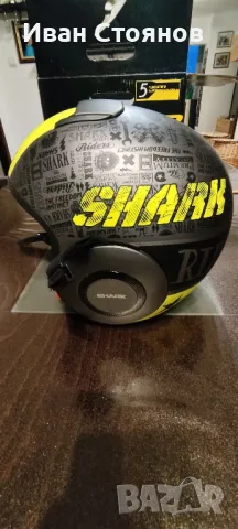 ПРОМОЦИЯ!!! Мото каска SHARK Drak Tribute RM Mat Anthracite / Yellow / Black, S, снимка 2 - Аксесоари и консумативи - 50352170