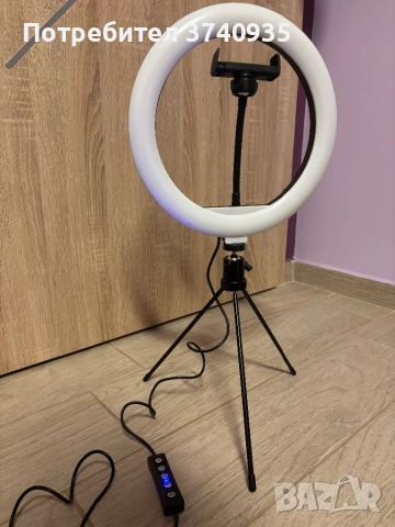 Лед ринг лампа със стойка- Перфектна светлина за тик ток, сторита и видео разговори!
