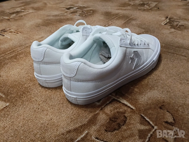 Чисто нови оригинални бели мъжки маратонки Converse 44 ти номер, 28 см, Текстил, Кожа, снимка 4 - Маратонки - 53401480