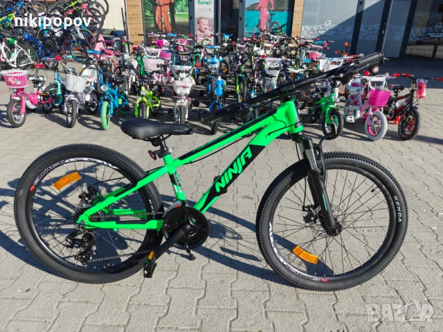 PASSATI Алуминиев велосипед 24" NINJA зелен, снимка 2 - Велосипеди - 53830694