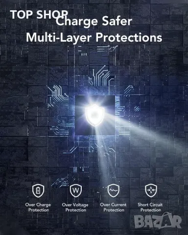 Външна батерия VEGER Power Bank 30000mAh, 20W, PD 18W QC 3.0 USB C с 4 изхода и 2 входа, снимка 7 - Външни батерии - 49636813