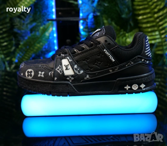 Louis Vuitton Унисекс Черни Сникърси с Кутия 36-45 Номер , снимка 4 - Маратонки - 53066425