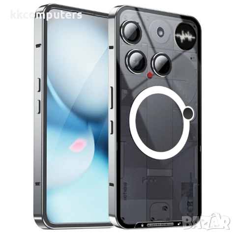 Magic Shield Магнитен калъф за Nothing Phone (3) 5G - Матов TPU гръб, Метална рамка, Защита за камер