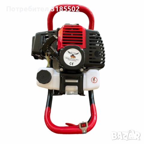 Бензинов свредел с мощен 68cc двигател, снимка 2 - Градинска техника - 51457665