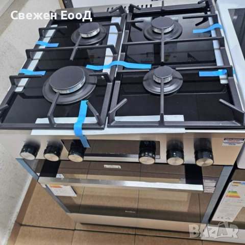 готварска печка с газови котлони AMICA, снимка 4 - Печки, фурни - 52812944