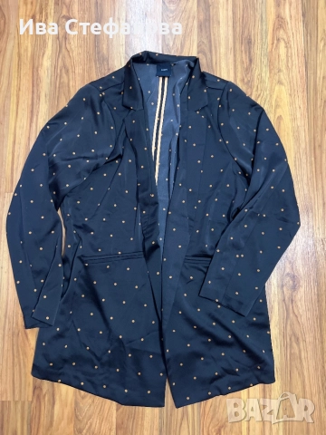 Ново без закопчаване разкошно кукленско  дамско елегантно сатен сатенено сако на точки , снимка 6 - Сака - 51778932