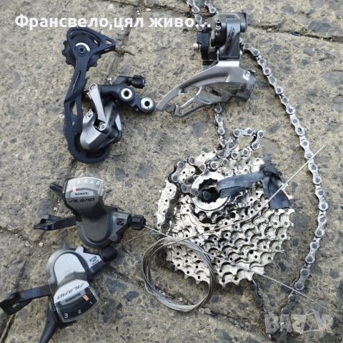 9 скоростна система за велосипед колело Shimano alivio , снимка 1 - Части за велосипеди - 46309768