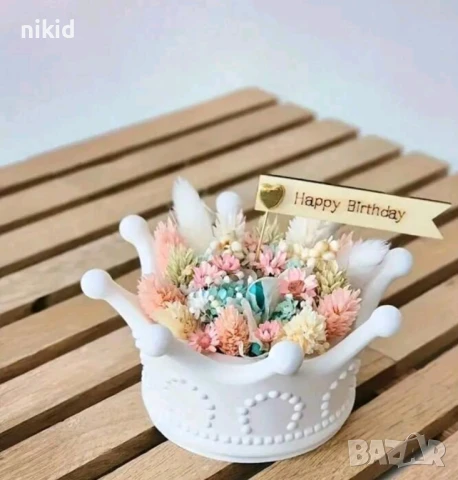 3D Корона силиконов молд форма фондан смола шоколад гипс кашпа свещник свещ декор, снимка 7 - Форми - 51334400