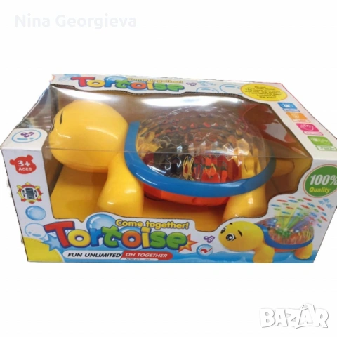 Щастлива костенурка - Детска интерактивна играчка с 3D светлини, музика и проекция, снимка 2 - Музикални играчки - 53292827