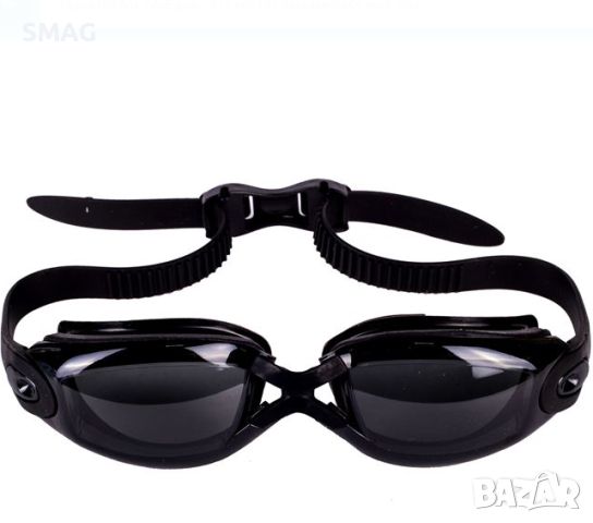 Черни силиконови очила за плуване с катарама на 12+ години, снимка 1 - Водни спортове - 46287426
