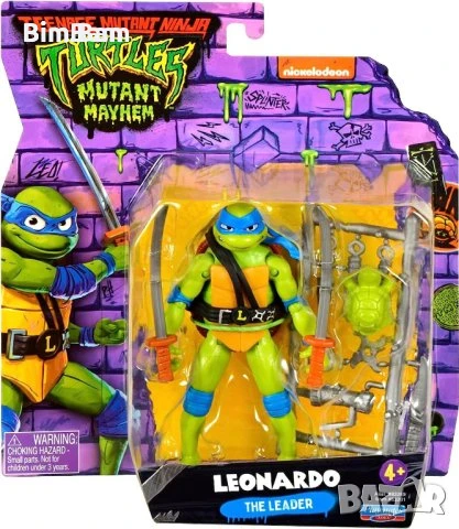 Оригинална eкшън фигурка Костенурките Нинджа TMNT Mutant Mayhem - LEONARDO / Леонардо