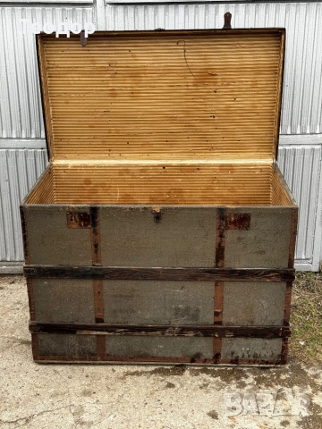 Огромен винтидж сандък august kleeman, снимка 2 - Антикварни и старинни предмети - 54058852