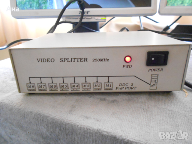 VIDEO SPLITER 250 MHz- IN 1 X OUT 8, снимка 2 - Рутери - 45024833