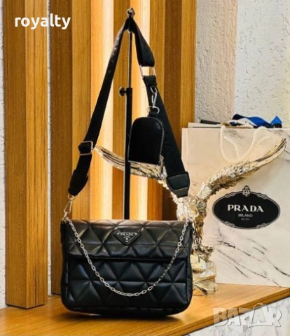 Prad🅰️ Кожена Нова Черна Дамска Чанта с Портмоне Прад🅰️ 35 €