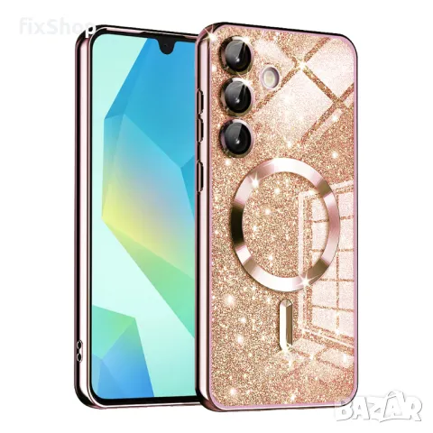 Калъф fixGuard - Luxury Glitter MagSafe - Samsung Galaxy A16 4G / A16 5G - Rose Gold, снимка 1 - Калъфи, кейсове - 48668620