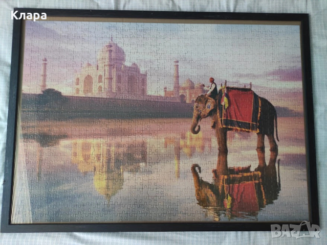 Нареден пъзел в дървена рамка Тадж Махал