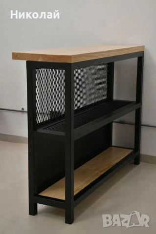 бар маса от масив и желязо 