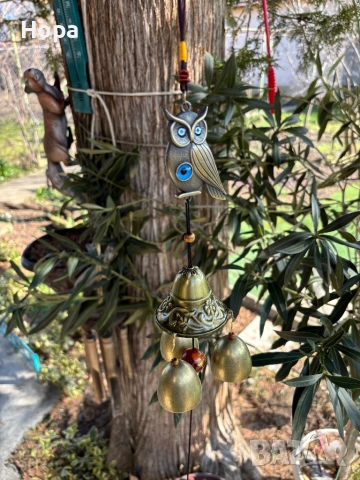 Вятърен звънец от метал Бухал , снимка 16 - Декорация за дома - 35950769