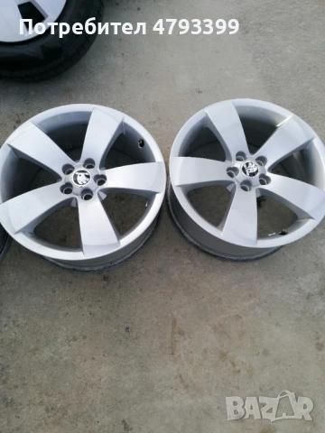 Джанти 5х100х17  оригинални за Skoda. , снимка 3 - Гуми и джанти - 54170637
