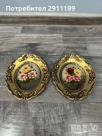 Елипсовидна картина, 4 бр., маслени бои, снимка 6 - Картини - 54242257