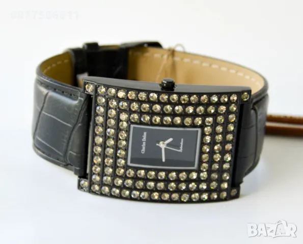 █▬█ █ ▀█▀ ДАМСКИ ЧАСОВНИК ИНКРУСТИРАН С ЕФЕКТНИ КАМЪНИ ЯПОНСКИ МЕХАНИЗЪМ. ДАМСКИ ЧАСОВНИЦИ, снимка 2 - Дамски - 50240580