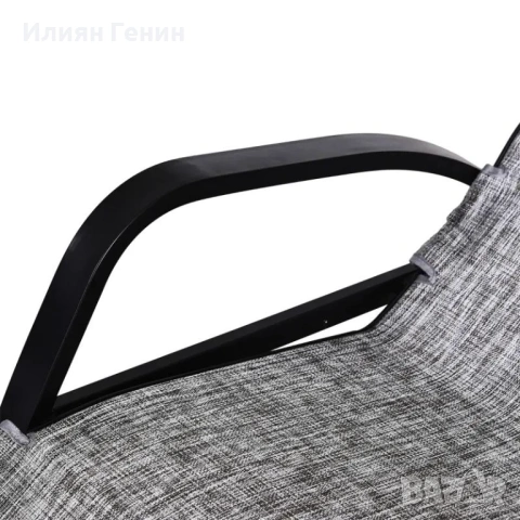 Люлеещ се стол Outsunny с регулируема облегалка и поставка за крака, снимка 3 - Градински мебели, декорация  - 53461358