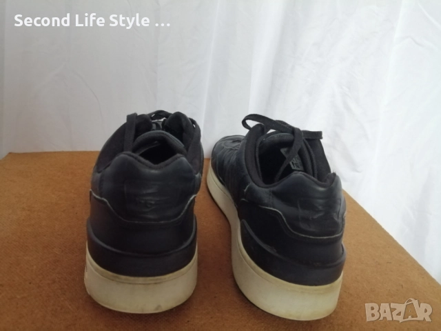 Номер 45 оригинални мъжки маратонки Lacoste, Естествена кожа, Черни, снимка 8 - Маратонки - 52877873