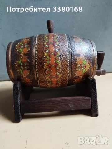 малко битово буренце пирографирано, снимка 4 - Форми - 52832186