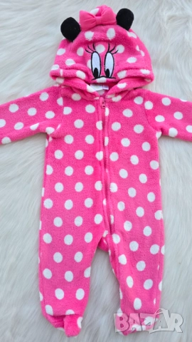 Поларен ромпър Мини Маус 0-3 месеца, снимка 3 - Бебешки гащеризони - 52358811