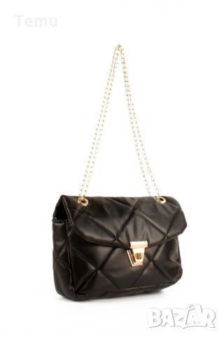 Дамска ватирана мека чанта в стилен дизайн и дръжка тип синджир, снимка 11 - Чанти - 45664156