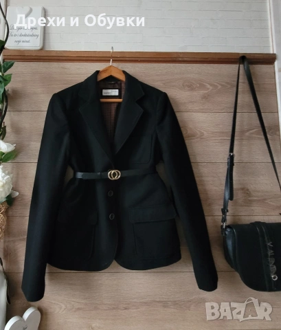 Черно сако вълна ESPRIT , снимка 5 - Блузи с дълъг ръкав и пуловери - 52544440