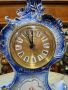 Рядък уникален антикварен колекционерски порцеланов каминен часовник Sitzendorf, снимка 7