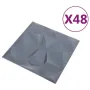 vidaXL 3D стенни панели, 48 бр, 50x50 см, диамантено сиво, 12 м²（SKU:150920）, снимка 3