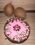 Свещ в кокосов орех с рози, снимка 3