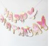  момиче лебед балерина балет картонен банер надпис Happy Birthday парти рожден ден, снимка 3