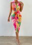 Лятна експлозия на цветове: Невероятна лятна рокля на промо цена 30 лв, снимка 1 - Рокли - 45358572