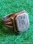 Старинен сребърен пръстен печат с монограм майсторска изработка 51816, снимка 6