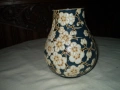 Винидж ваза в азиатски стил със син фон и флорални мотививи , снимка 8