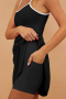 Дамска черна рокля за плуване, с регулируеми презрамки и практичен джоб, снимка 7