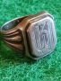 Старинен сребърен пръстен печат с монограм майсторска изработка 51816, снимка 7