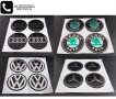 Силиконови стикери 55/60/65/70/75/90мм за тасове за капачки за джанти / за Volkswagen VW Audi Opel, снимка 1