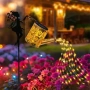 4979 Градинска соларна декорация „Вълшебна фея с лейка“ – Сияние от 36 LED светлини, снимка 4