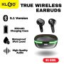 TWS стерео безжични слушалки KLGO HK-80BL, активно подтискане на шума и микрофон