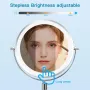 НОВО! LED огледало за грим с осветление, регулируема височина, 1X/10X, снимка 2