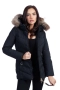 Дамско зимно шушляково яке – 4252 качулка с естествен пух цвят, снимка 9